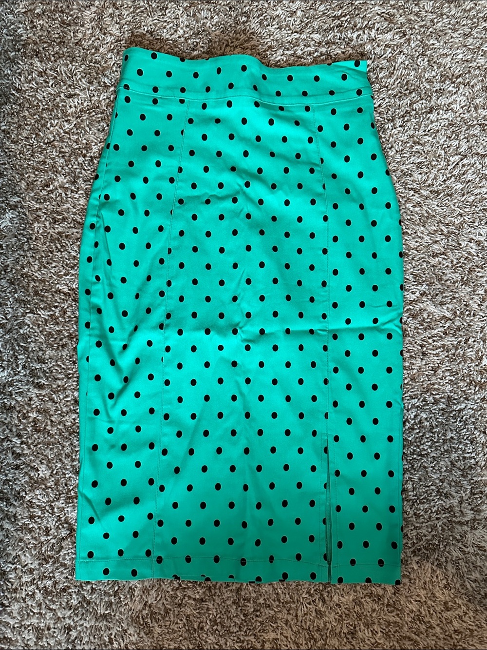 Rock Steady Green Polka Dot Pencil Skirt - Classic Women's Workwear